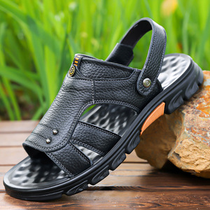Sandalias Casuales de Verano para Hombre, de Plataforma, Antideslizantes, Transpirables, de Cuero, para Uso Diario - Product Image 4