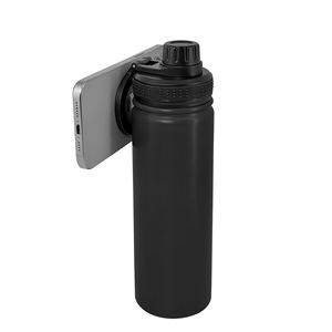 New Arrival Wholesale Stainless Steel Double Wall Sport Water Bottle Vacuum <b>Flask</b> <b>with</b> 24/32OZ Magnetic Lid Phone Holder - Product Image 1