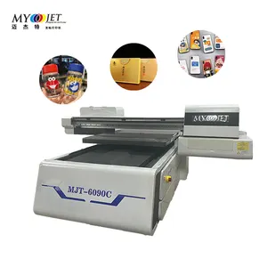 MYJET 6090 flatbed printer A1 flat printing glass metal plate inkjet LED printer I3200 head flatbed printer