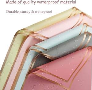 Carta da imballaggio floreale 58*58cm confezione fiorista coreana vendita calda all'ingrosso a buon mercato fiori bordo dorato bouquet impermeabili - Product Image 6