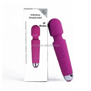 YUMY USB 20 Modes 8 Speed Clit Clitoris Stimulation Adult Personal Silicone Wand Vibrators Wand Vibration Massager For Women