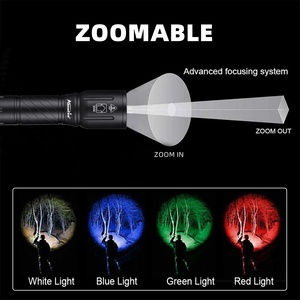 Linterna LED 4 en 1 con Zoom, Azul/Verde/Rojo, Impermeable, Alta Potencia, para Caza, Fotografía, Selfies, Senderismo y Camping - Product Image 2