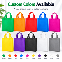 Sac fourre-tout non tissé épaissi avec logo personnalisé imprimé, sac de courses réutilisable, sac à emporter non tissé à soufflets, vente en gros