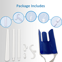 Kit 3-en-1 : Chausse-pied et bâton de toilette avec gratte-dos amovible pour personnes âgées