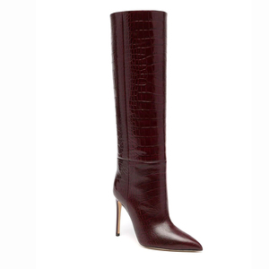 Женские сапоги до колена с острым носком, высокие сапоги на высоком каблуке - Product Image 3