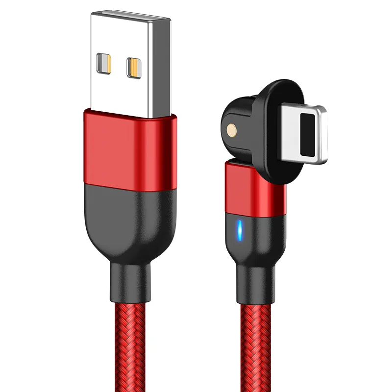 Wholesale spot Type-C charging cable 180 degree rotation 3A type c data cable fast charge rotatable game usb data charging cable
