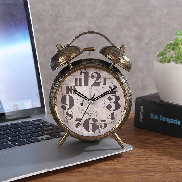 High Quality Royal Retro Alarm Clock 4inch Antique Style Vintage Table Top Desk Clock Modern Design