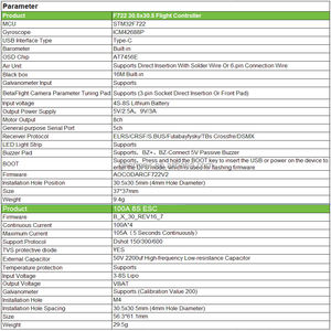 สำหรับ F722 tkic + ESC 4-in-1 100A 8S ชิ้นส่วนโดรนสแต็ค + แผงระบายความร้อนอลูมิเนียมอัลลอยด์ทั้งด้านบนและด้านล่าง STM32F722ส่วน UAV - Product Image 6