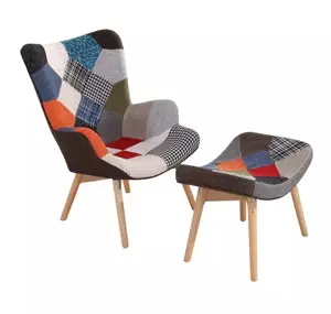 Горячая распродажа деревянная Ткань спинка современное кресло-качалка для гостиной