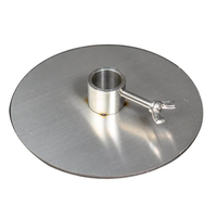 2 disques à gyros ronds en acier inoxydable de 22 mm de diamètre et 3 mm d'épaisseur pour grillades extérieures - Portables et réutilisables