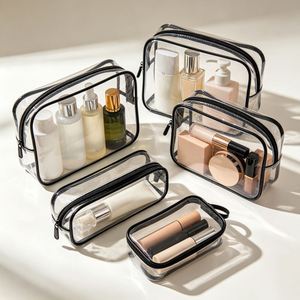 Transparent Waterproof PVC <b>Bath</b> Cosmetic Storage Bags for Women Make up Bathroom - Product Image 3