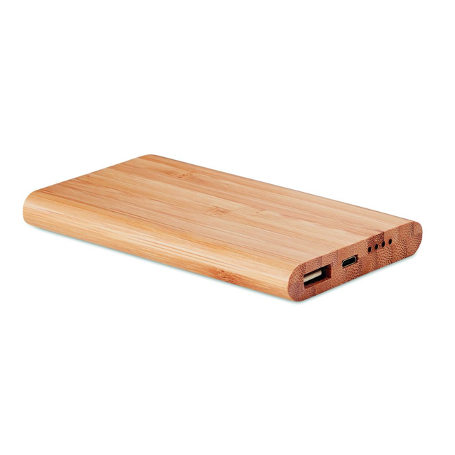 2026 NEW Wood Powerbank Branded Wooden Power Banks Powerbank Bamboo 4000 MAh