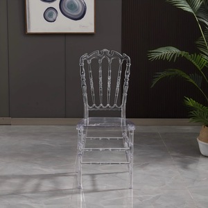 HY เช่าโรงแรมคริสตัลใส Napoleon พลาสติกอะคริลิคทิฟฟานี่งานแต่งงานเก้าอี้ chiavari ใสสำหรับงานอีเว้นท์ - Product Image 1