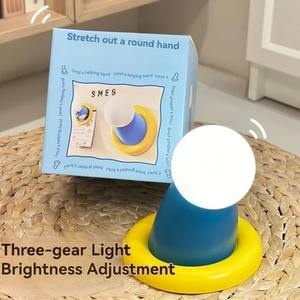 Lámpara de Noche Infantil, Lámpara de Mano Redonda Azul, Adorable Lámpara LED de Bajo Consumo, Regalo para Niños y Niñas, Lámpara de Noche Recargable - Product Image 5