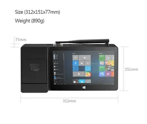 Factory Of 8.9 Inches PIPO MINI PC X3 With Printer Window 10 Os Tablet Pc RJ45 RJ11 RS232 Port Rugged Touch Screen All In 1 PC