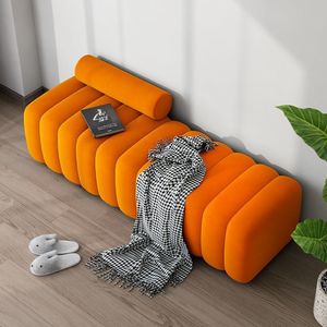 <span class=keywords><strong>Panca</strong></span> Lunga Luminosa di Lusso, Sgabello per Cambio Scarpe, Pouf in Legno di Alta Qualità, Poggiapiedi per Camera da Letto e Spogliatoio - Product Image 3
