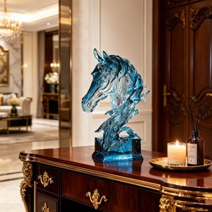 P004 Statue moderne en résine époxy résistante <span class=keywords><strong>à</strong></span> l'usure, style Liuli, en forme de vague ondulée, pour salle de conférence et réception <span class=keywords><strong>d</strong></span>'entreprise - Product Image 6