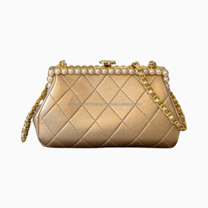 Famous Style Women's Luxury Designer Brand Pearl Evening Party Bag <b>Small</b> Leather Clutch <b>Purse</b> for Woman Cheap Channel - Product Image 4