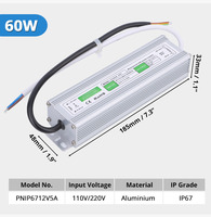 Lampe de piscine LED néon, 60W, 12V/24V, alimentation électrique, vente en gros, livraison gratuite en chine