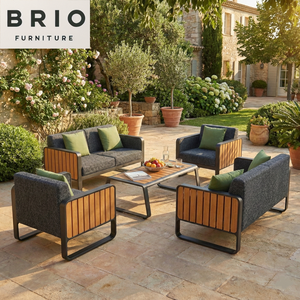 Nouvelle vente chaude d'usine, ensemble <span class=keywords><strong>de</strong></span> canapé modulaire en aluminium pour l'extérieur avec mousse à séchage rapide, mobilier <span class=keywords><strong>de</strong></span> jardin personnalisé pour <span class=keywords><strong>balcon</strong></span>, patio, pour <span class=keywords><strong>4</strong></span> à 8 <span class=keywords><strong>personnes</strong></span> - Product Image 6