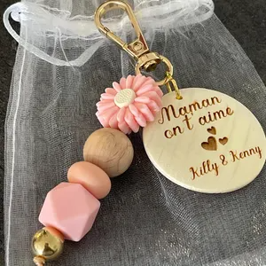 Llavero acrílico DUOYING con medallón personalizado-Cumpleaños, regalo del Día de la madre para abuela, abuelo, padres y maestros - Product Image 3