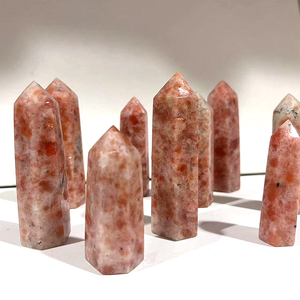 Vente en gros de pierres de soleil naturelles Poli Sunstone Point Towers Cristaux Pierre de guérison pour la décoration - Product Image 6