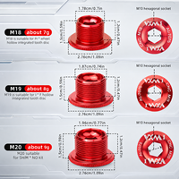 Cubierta de Bielas VXM Ligera de Aleación de Aluminio Anodizado de 170 mm M18 M19 M20, Varios Colores Disponibles, Bielas Huecas de Seguridad para Bicicleta de Montaña