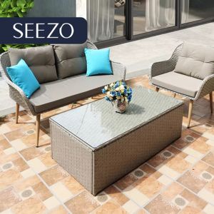 Meilleures ventes 2026, Vente en gros usine : Ensemble <span class=keywords><strong>de</strong></span> canapés d'extérieur en rotin, 3 places, design moderne, en rotin tressé, OEM, pour <span class=keywords><strong>jardin</strong></span> et terrasse, canapé sectionnel - Product Image 2