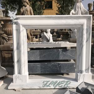 Минималистичный дизайн белого мраморного камина, покрытого итальянской каррарой в викторианском стиле - Product Image 4