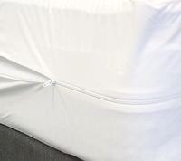 Protège-matelas en plastique à fermeture éclair en vinyle imperméable 100% Enveloppe de matelas silencieuse et résistante Housse de protection imperméable