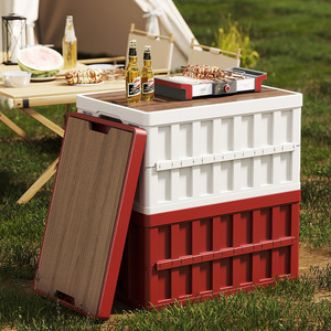 Elon BX-01 hiện đại Chính xác-thực hiện Trọng lượng nhẹ gấp nhựa lưu trữ Thùng Stackable ráp hộp Tổ chức cho xe thân cây - Product Image 2