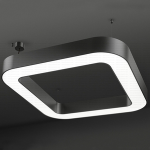 Hình chữ nhật nhôm hiện đại dẫn đèn trần cho phòng khách phòng ngủ trắng/đen dẫn đèn trần đồ đạc AC85-265V - Product Image 5