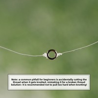 Anneau de connexion pour ligne secondaire de pêche à la mouche, léger, rigide et lisse, accessoires de pêche à la mouche, anneau de tippet