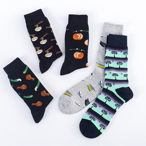 Calcetines de algodón para hombre con diseños variados: Palmera, Gorro de Graduación, Caqui, <span class=keywords><strong>Pollo</strong></span> Frito, Ramen, Comida y Estudiante - Product Image 5