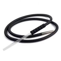 En gros Tuyaux de chicha jetables en plastique avec embouts buccaux et poignée en mousse souple, légers, noirs, accessoires de chicha pour fêtes et usage extérieur