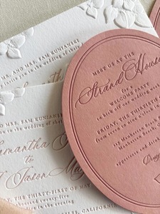 Inviti di Nozze di Lusso Personalizzati 2026 con Stampa Tipografica, Cartolina con Testo in Rilievo, Lista Ospiti e Menu - Product Image 2