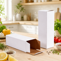Boîtes en carton personnalisées avec logo, vente en gros, boîtes postales en carton de 1,5 mm, boîtes d'expédition robustes blanches pour cosmétiques, pour la livraison aux détaillants