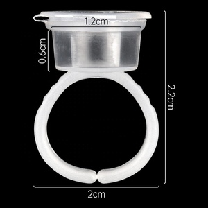 50 Pezzi/Sacchetto Anelli Porta Colla per Ciglia Finte, Copri Colla per Estetica Cilindrica - Product Image 4