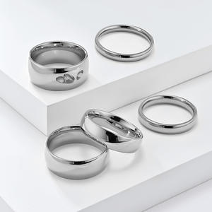 Unisex Smooth Titanium Steel <b>Ring</b> K-R433 Simple Design High-End Pinky <b>Ring</b> Gift Jewelry - Product Image 4