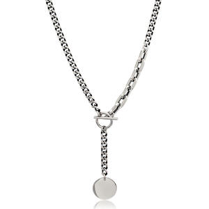 Длинное модное Ювелирное Украшение для вечеринки, серебряное ожерелье, модная простая цепочка для ключицы - Product Image 2