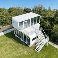 Maison modulaire d'extérieur, imperméable, résistante au vent, maisonnette préfabriquée écologique, cabane modulaire préfabriquée pour complexe hôtelier