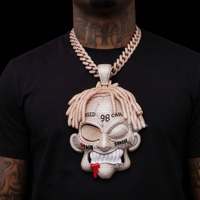 Nouveauté : Pendentif personnalisé unique en argent sterling 925, serti de moissanite, style hip-hop, pour festival de danse