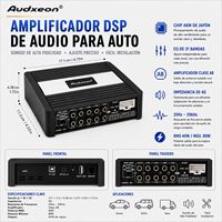Processeur DSP de voiture AKM 8 canaux, amplificateur numérique 4 canaux RMS 4x25W + 2x15W, égaliseur 31 bandes, qualité d'usine, 12V