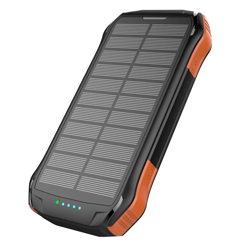 Power-Bank-Portable-Charger-Solar -8000mAh Waterproof Portable External Backup Battery Charger With Flashlight for All Phone