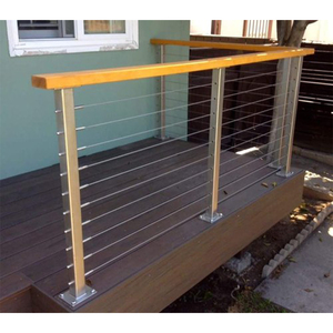 Factory Modern Metal <strong>Deck</strong> Cable Railing Systems Steel Railing Parts Steel Cable <strong>Deck</strong> Railing - Product Image 4