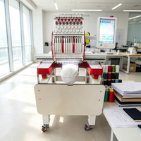 Machine à broder numérique efficace à tête unique et multi-aiguilles pour la décoration de t-shirts, casquettes et vêtements