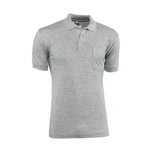 Polo - 643 S Industrial - Colore: Grigio - Tasca sul petto. Doppia piega. 100% cotone, 170 g/m². - Product Image 1