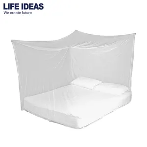 ポリエステル安い屋外折りたたみ式蚊帳長方形殺虫剤処理ベッド蚊帳