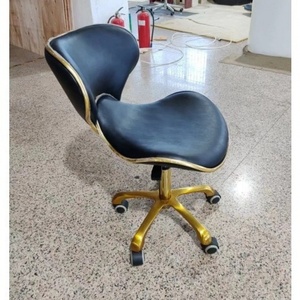 Salon Gold Base Styling Metal <b>Stools</b> Beauty Chairs Adjustable Pedicure Manicure <b>Stools</b> Swivel Barber Chairs <b>with</b> <b>Wheel</b> - Product Image 5
