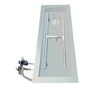 Kit de système de brûleur de foyer rectangulaire en acier inoxydable bricolage accessoires de table de feu de barbecue compatibles avec le <span class=keywords><strong>gaz</strong></span> <span class=keywords><strong>naturel</strong></span> propane - Product Image 3